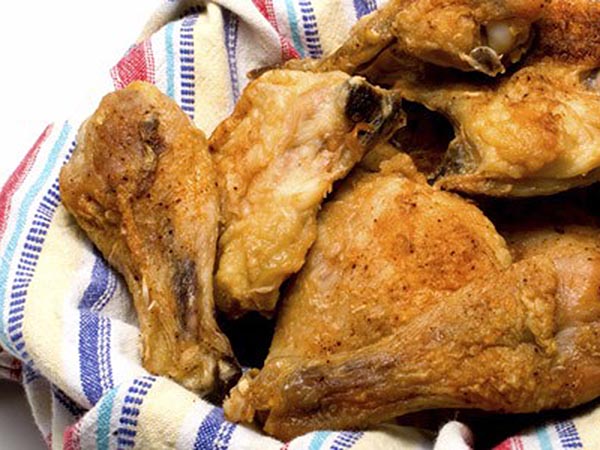 Cosce di pollo fritte